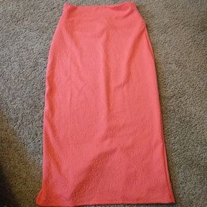 Knee length straight skirt